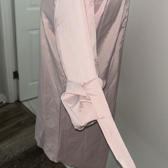 COS Asymmetric Drape Pink Knee Length Cotton Top Blouse - Picture 3 of 5